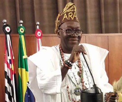 Portrait of Chief Àràbà Awodiran Agboola — Senior Global Ambassador of Ifá